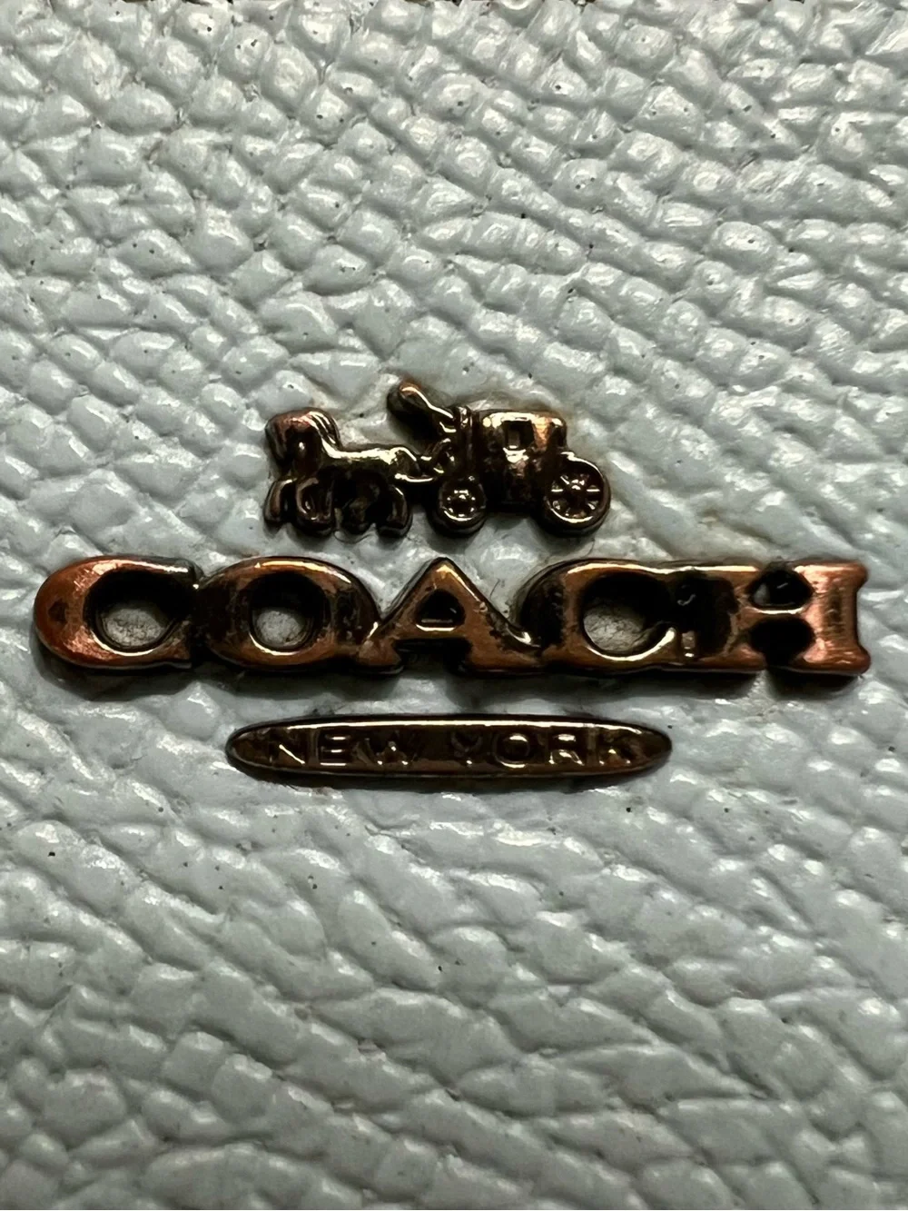 Coach Mini Skinny ID Case Cardholder and Keychain in Waterfall Blue